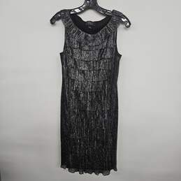 Metallic Tiered Ruffled Sleeveless Dress