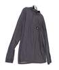 Mens Gray Long Sleeve Pockets Quarter Zip Pullover Sweatshirt Size 2XL image number 3