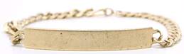 18K Yellow Gold Name Plate Bar Chain Bracelet 6.3g alternative image