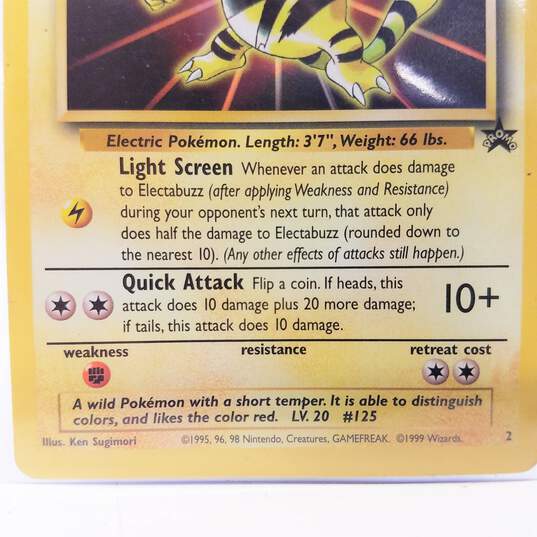 Vintage 1999 Pokémon (The First Movie) Electabuzz #2 Movie Promo Trading Card image number 4