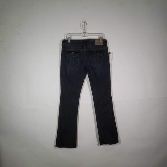 Womens Regular Fit 5 Pocket Design Denim Straight Leg Jeans Size 28 image number 2