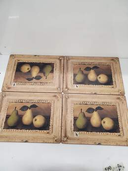 Set of wooden Pear Placemat (12x16) used