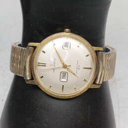 Vintage Helbros Invincible 17 Jewel Gold Tone Ivory Dial Watch 51.6g