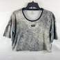 Adidas Women Grey Cropped T Shirt M image number 1