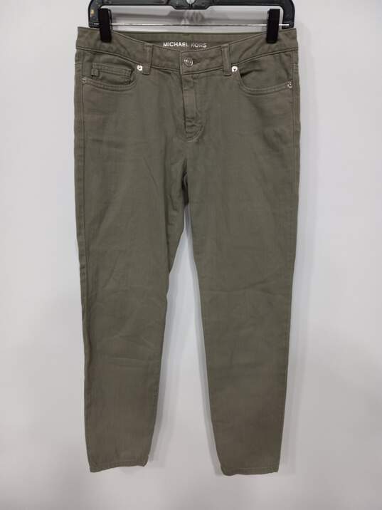 Michael Kors Green Jeans Women's Size 6 image number 1