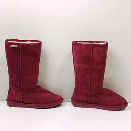 Bearpaw Women's Maroon Shearling Boots Size 10 alternative image