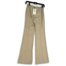 NWT Theory Womens Tan Flat Front Wide Leg Zipper Pocket Ankle Pants Size 00 alternative image