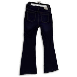 NWT Womens Blue Medium Wash Mid-Rise Stretch Denim Flared Leg Jeans Size 30 alternative image