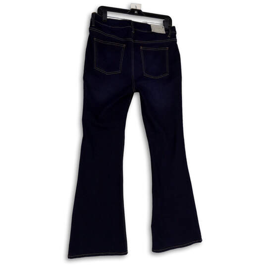 NWT Womens Blue Medium Wash Mid-Rise Stretch Denim Flared Leg Jeans Size 30 image number 2