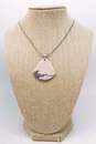 WK Whitney Kelly 925 Jasper Curved Triangle Pendant Snake Chain Necklace 19g image number 1