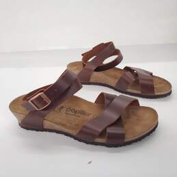 Birkenstock Papillio Women's Lola Brown Leather Ankle Strap Sandals Size 9.5 alternative image
