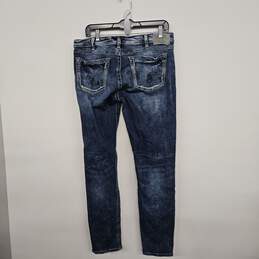 Blue Denim Distressed Skinny Jeans alternative image