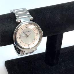 Designer Michael Kors MK-5070 Silver-Tone Stainless Steel Analog Wristwatch