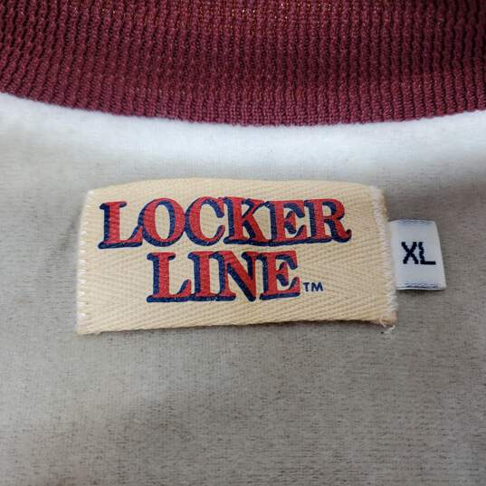 Vintage Locker Line NFL Washington Redskins Red Satin Bomber Jacket Youth XL image number 3