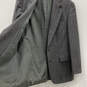 Mens Gray Black Long Sleeve Single Breasted Two Button Blazer Size 42 R image number 3