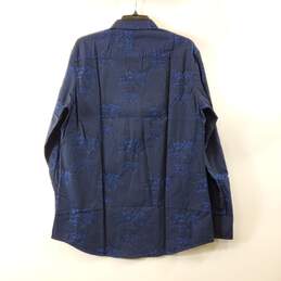 International Concepts Men Blue Button Up Dress Shirt NWT sz L alternative image