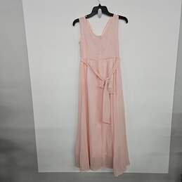 Pink Sleeveless Formal Dress With Sash alternative image