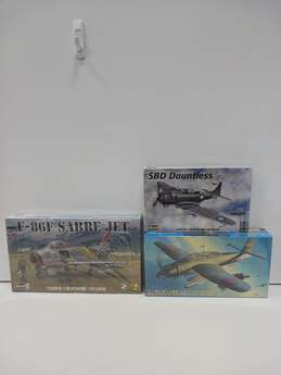 Bundle of 3 Assorted Military Airplane Model Kits NIB