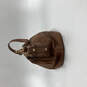Womens Brown Leather Inner Zip Pocket Tassel Charm Shoulder Bag Purse image number 4
