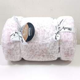 Minky Couture Designer Grande Pink Blanket 14.5" x 12.5" with Tag