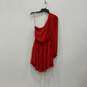 NWT Womens Red Zinnia One Shoulder Asymmetrical Sleeve Tiered Mini Dress Size XS image number 1