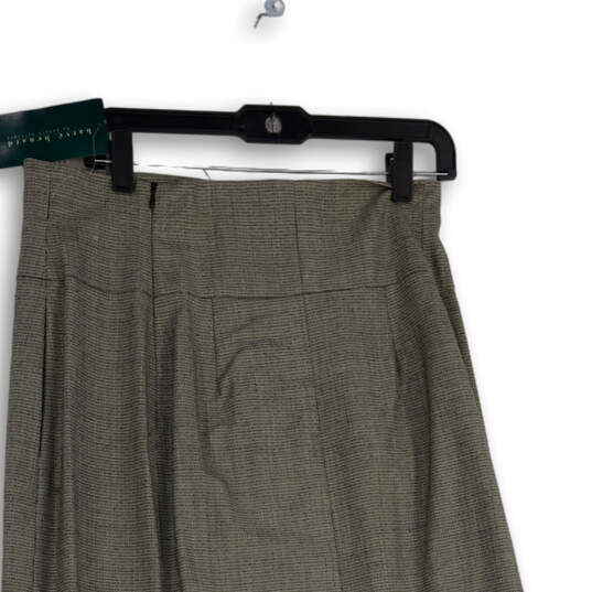 NWT Womens Gray Herringbone Pleated Side Zip Long Maxi Skirt Size 12 image number 4