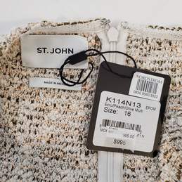 St John Sleeveless Textured Dress NWT Women's Size 16 alternative image