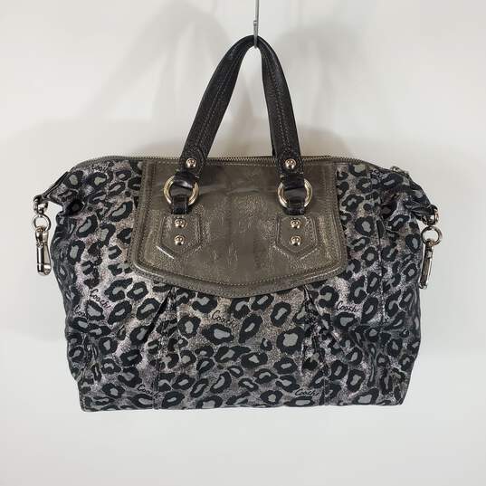 COACH 14289 Madison Ocelot Leopard Print Satchel Bag image number 2