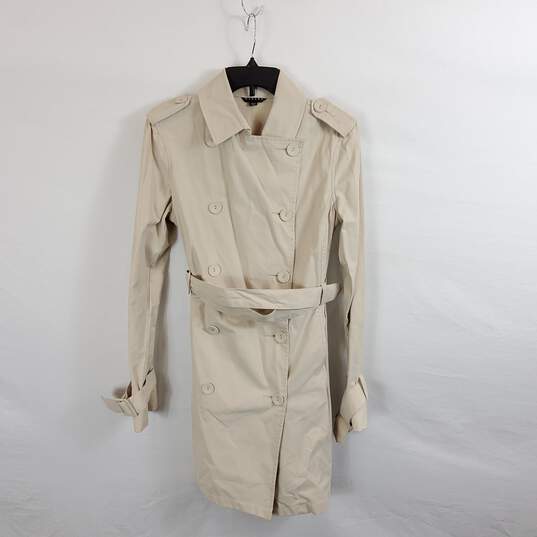 Sisley Women Khaki Trench coat Sz 42 image number 1