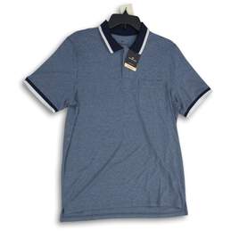 NWT The Normal Brand Mens Blue Spread Collar Short Sleeve Golf Polo Shirt Size M