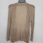 Tan Knit Long Sleeve Open Cardigan image number 2