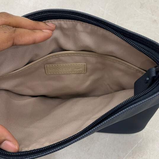 Lacoste Womens Navy Blue Inner Pockets Adjustable Strap Crossbody Bag image number 6