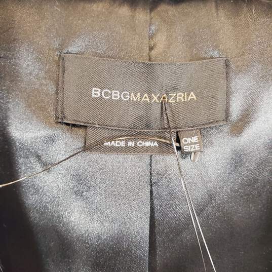 BCBG Maxazria Women Black Fur Cape One Size image number 3