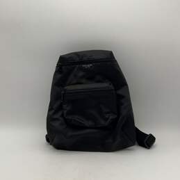 Kate Spade Womens Black Adjustable Strap Outer Pockets Zip-Lock Backpack Bag