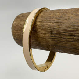 Designer Kate Spade Gold-Tone Round Hinged Bangle Bracelet w/ Dust Bag
