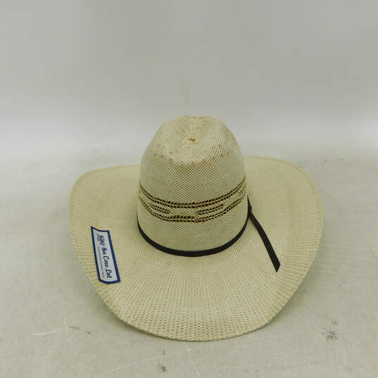 VNTG Twister Weaved Hand Made Cowboy Hat The Cow Lot image number 1