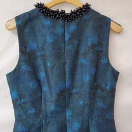 Vintage Betsey Johnson Black & Blue Sleeveless Midi Dress Women's 10 alternative image