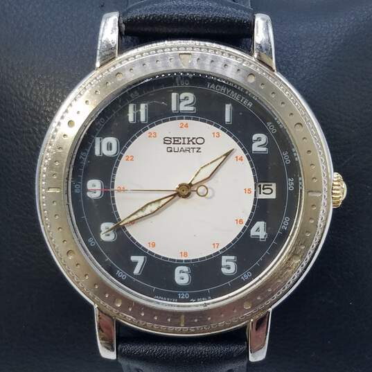 Seiko 5422 35mm Rare Vintage Date Analog Quartz Watch 38g image number 1
