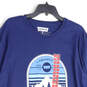 NWT Mens Navy Graphic Print Crew Neck Long Sleeve Pullover T-Shirt Size XL image number 3