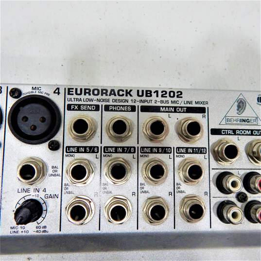 Behringer Brand Eurorack UB1202 Model 12-Input 2-Bus Mic/Line Mixer image number 3