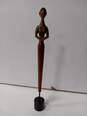 Modern African Wooden Tall Skinny Sculpture image number 1
