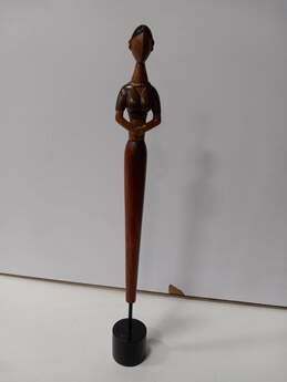 Modern African Wooden Tall Skinny Sculpture