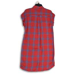 Maurices Womens Multicolor Plaid Short Sleeve Spread Collar Shirt Dress Size S alternative image