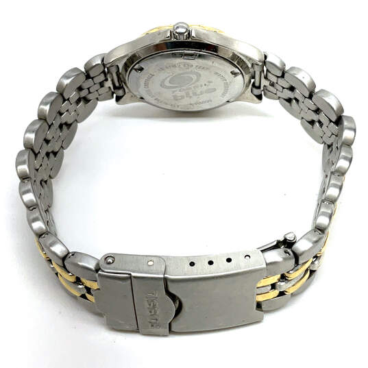 Designer Fossil PR5009 Two-Tone Analog White Round Dial Quartz Wristwatch image number 1