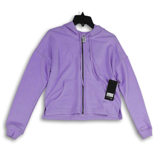 NWT Womens Lavender Long Sleeve Kangaroo Pocket Full-Zip Hoodie Size S image number 1