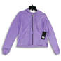 NWT Womens Lavender Long Sleeve Kangaroo Pocket Full-Zip Hoodie Size S image number 1