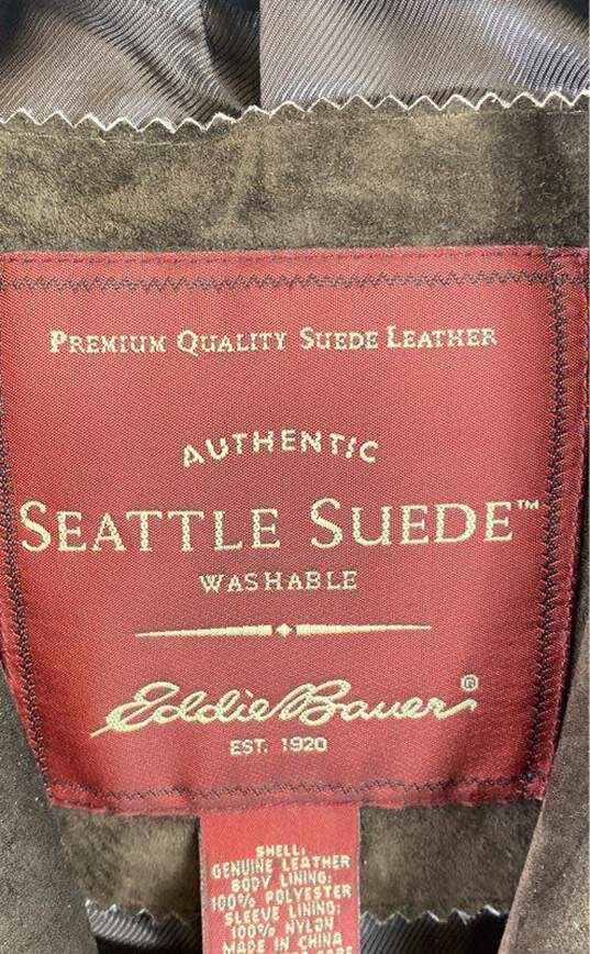 Eddie Bauer Men Brown Suede Leather Sport Coat L image number 3