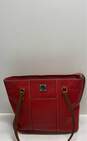 Dooney & Bourke Red Pebbled Leather Tote Bag image number 1
