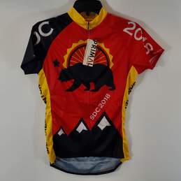 Primal Women Red Yellow Cycling Jersey M NWT
