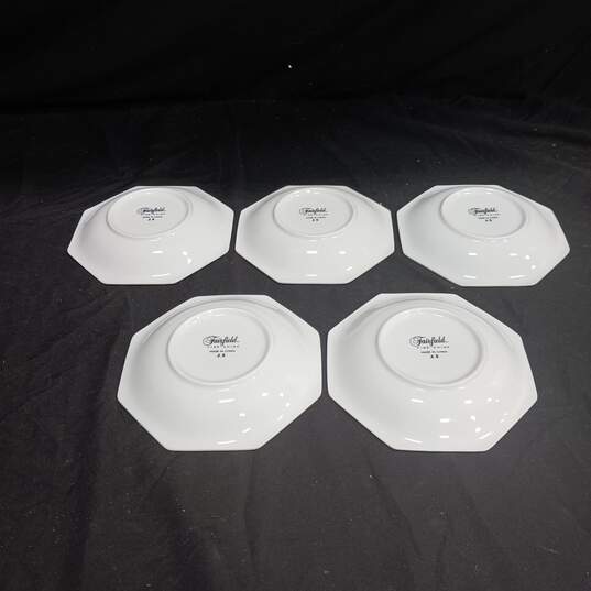 Set of 6  White Fairfield Christmas Saucers image number 3